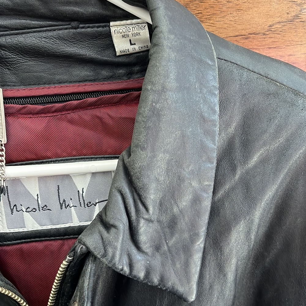 Men’s Nicole Miller Leather Jacket - Picture 5 of 13